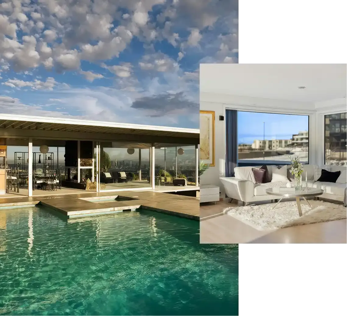 Luxury modern property with infinity pool overlooking Cape Town
